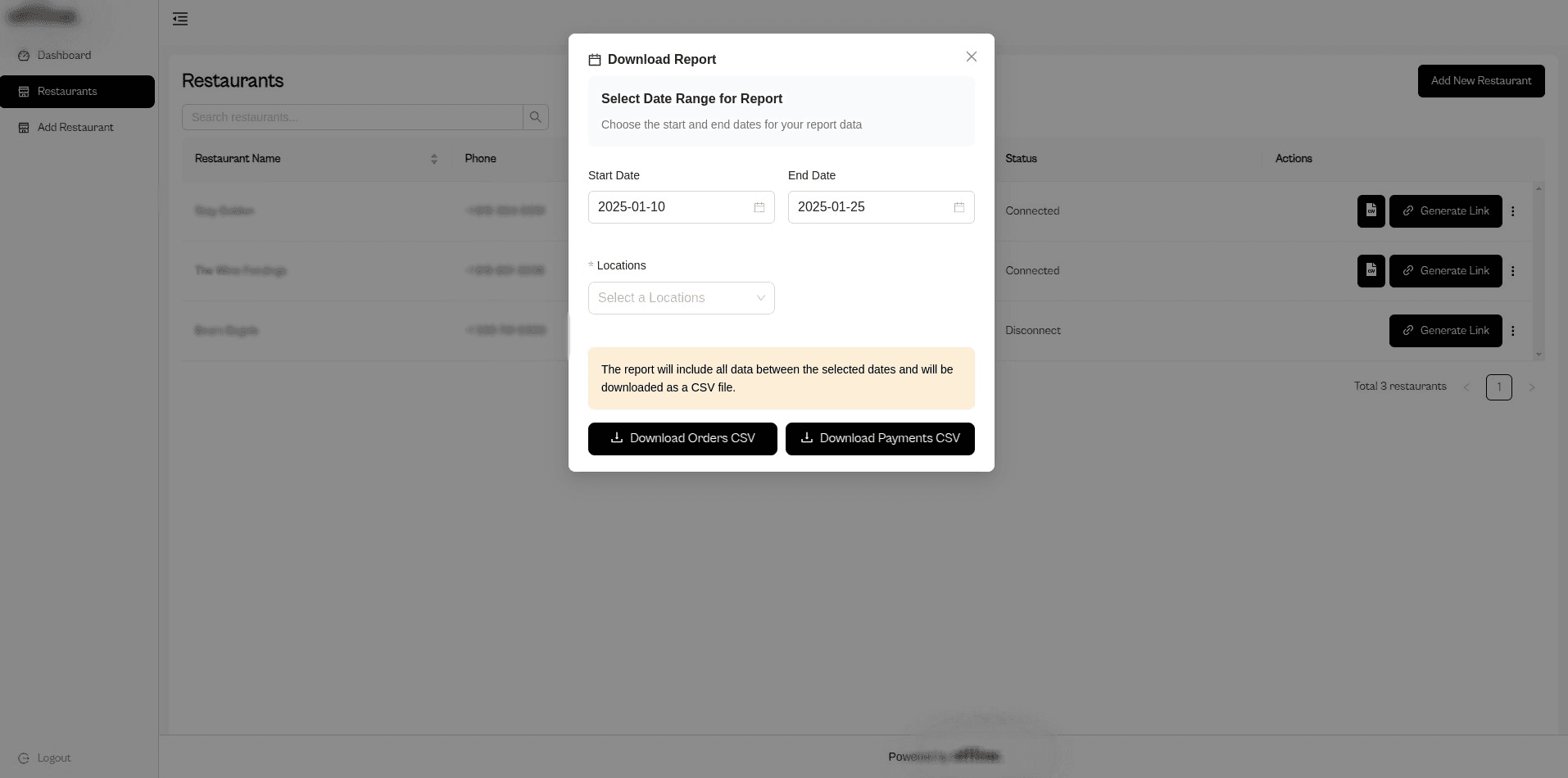 SQUARE Restaurant Management